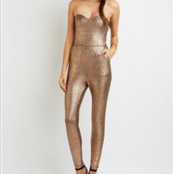 gold shimmer jumpsuit